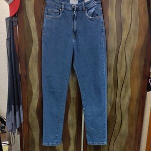 Cotton On High-Rise Tapered Jeans - Medium Blue